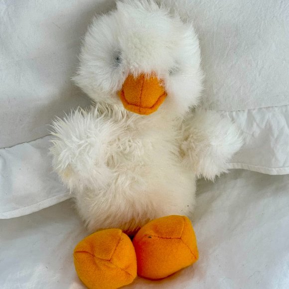 1995 Vintage Mary Meyer White Furry Duck - Picture 1 of 5